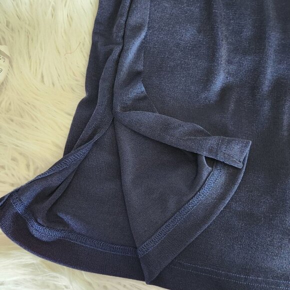 Giorgio Fiorlini Collection Slinky Skirt Size 22/24 Elastic Waist Stretch Blue - Picture 10 of 11